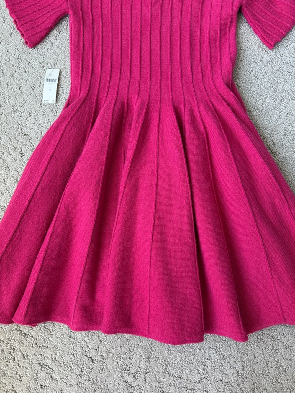 Anthropologie A-Line Mini Sweater Dress in Muted Rose Pink Preppy Women’s M NWT - Picture 12 of 12